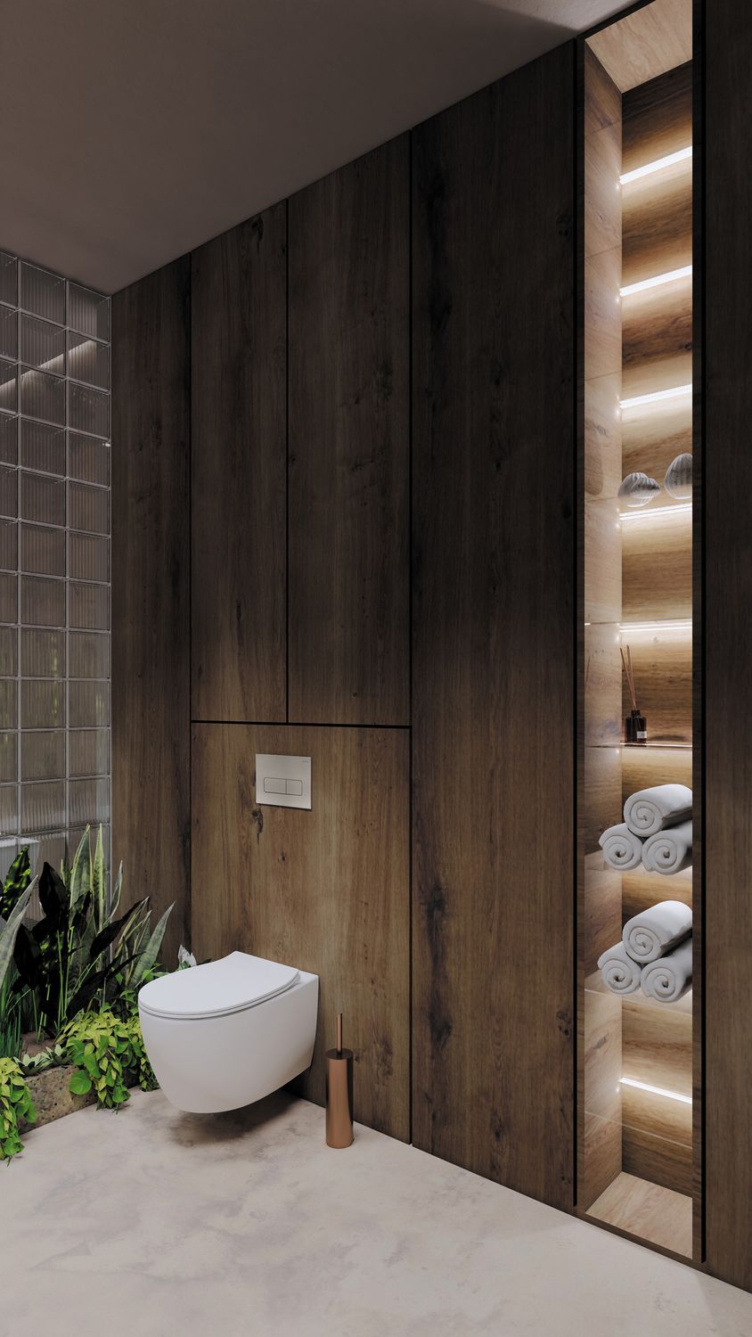 Porte-balai à poser Deante Silia en PVD bronze brossé — vue 4