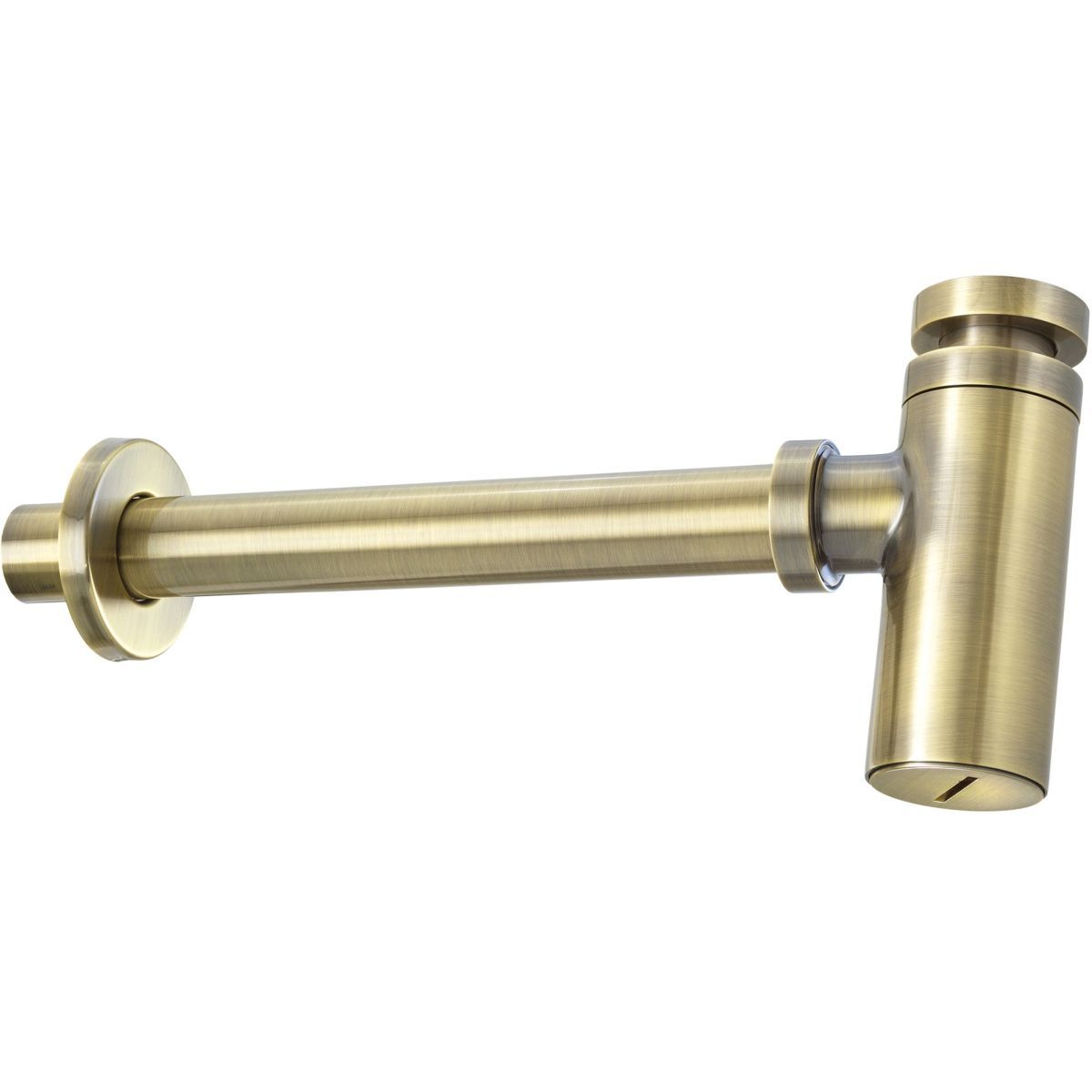Siphon de lavabo Deante rond en PVD laiton brossé