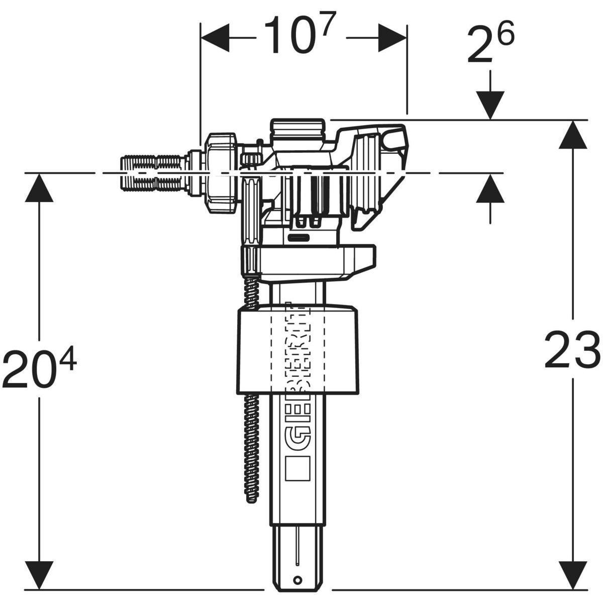 Robinet flotteur universel Geberit type 383 pour tous les réservoirs Geberit à encastrer — vue 4