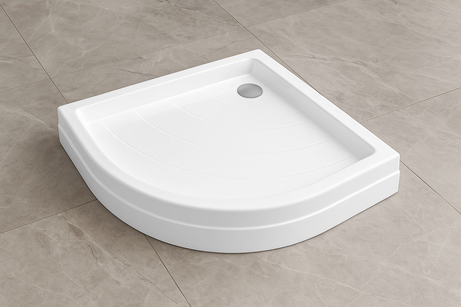 Corner Shower Tray Bermudes 80 x 80 cm or 90 x 90 cm without Drainage