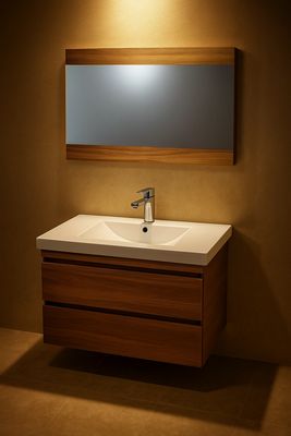 Spazio 80 cm Bathroom Cabinet with Two Drawers (Without Basin)