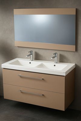 Double Bathroom Furniture Spazio 120 cm with Two Drawers (Without Basin)