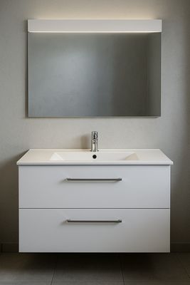 Comete 96 cm Bathroom Cabinet with Two Drawers (Without Basin)