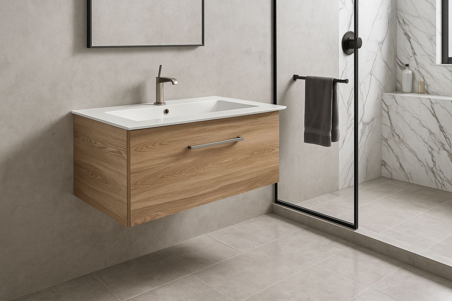 Bathroom Furniture Lido 92 cm with One Drawer (Without Basin)
