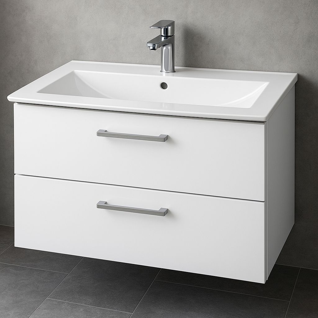 Meuble de salle de bains Lido 92 cm à deux tiroirs (sans vasque)