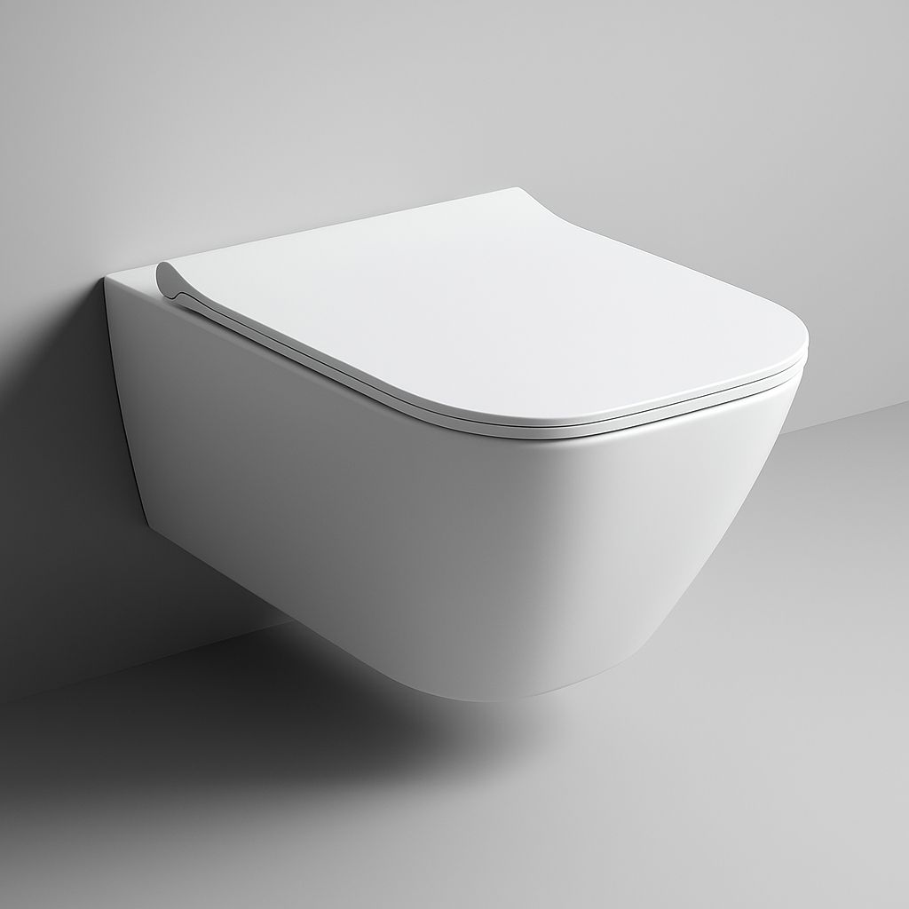 Geberit Smyle Square Wall-Hung Toilet Pack with Rimfree Flush, Hidden Fixings, and Removable Soft-Close Antibacterial Seat