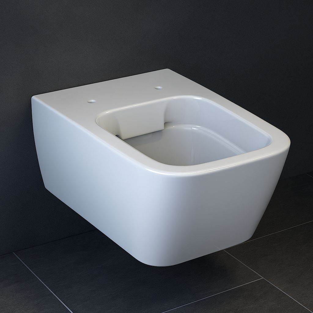 Geberit iCon Square Rimfree Wall-Hung Toilet Bowl with Concealed Fixings