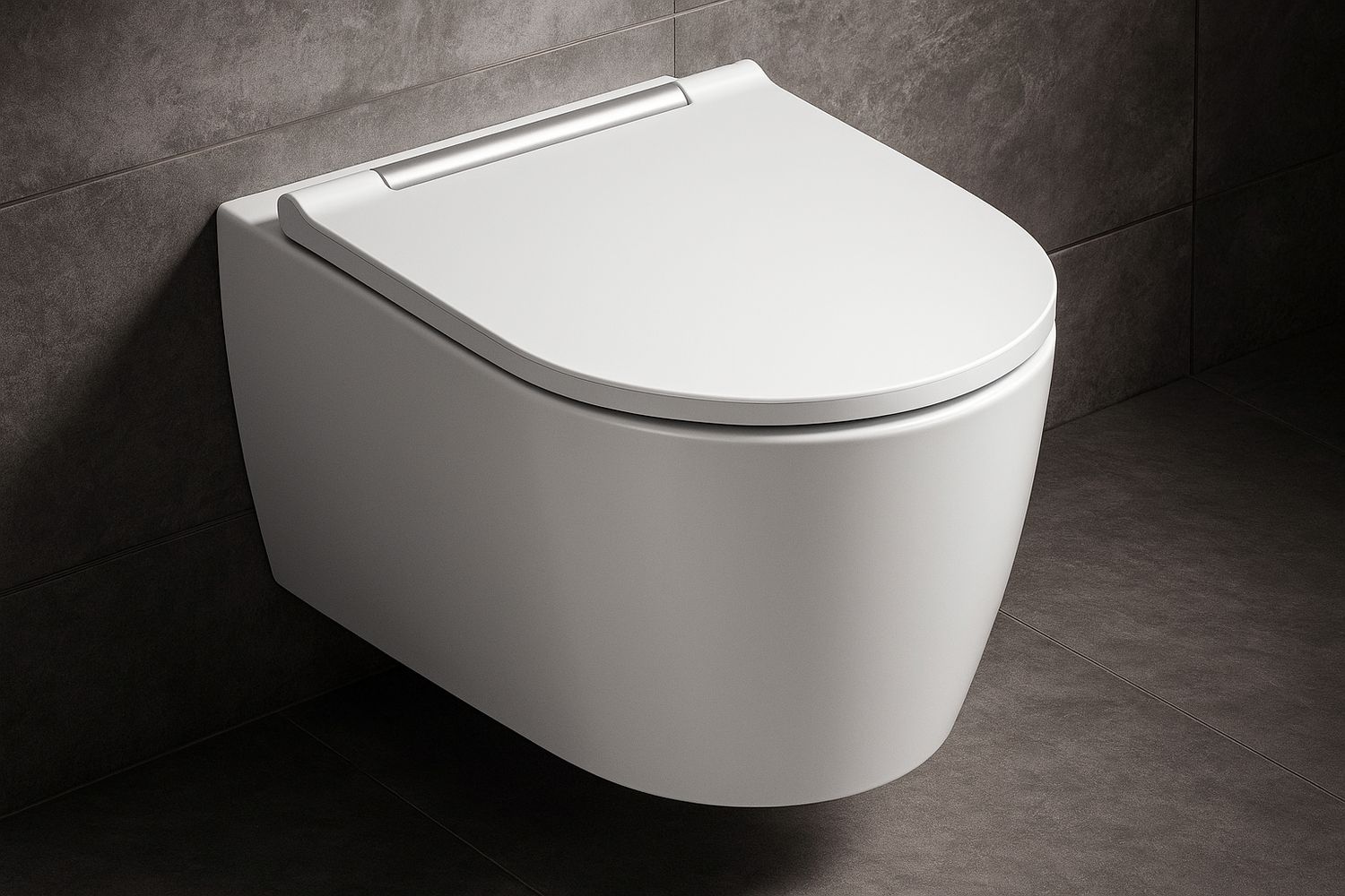 Geberit One Wall-Hung Toilet Pack with TurboFlush KeraTect® Coating, Hidden Fixations, and Soft-Close Detachable Antibacterial Chrome Seat