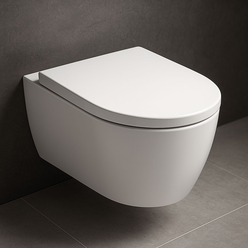 Geberit iCon Rimfree Wall-Hung Toilet Pack with Antibacterial Soft-Close Seat and Lockable, Detachable Hinges