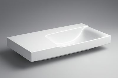 Geberit Xeno² 90 cm Washbasin with Left Storage Space and Without Tap Hole