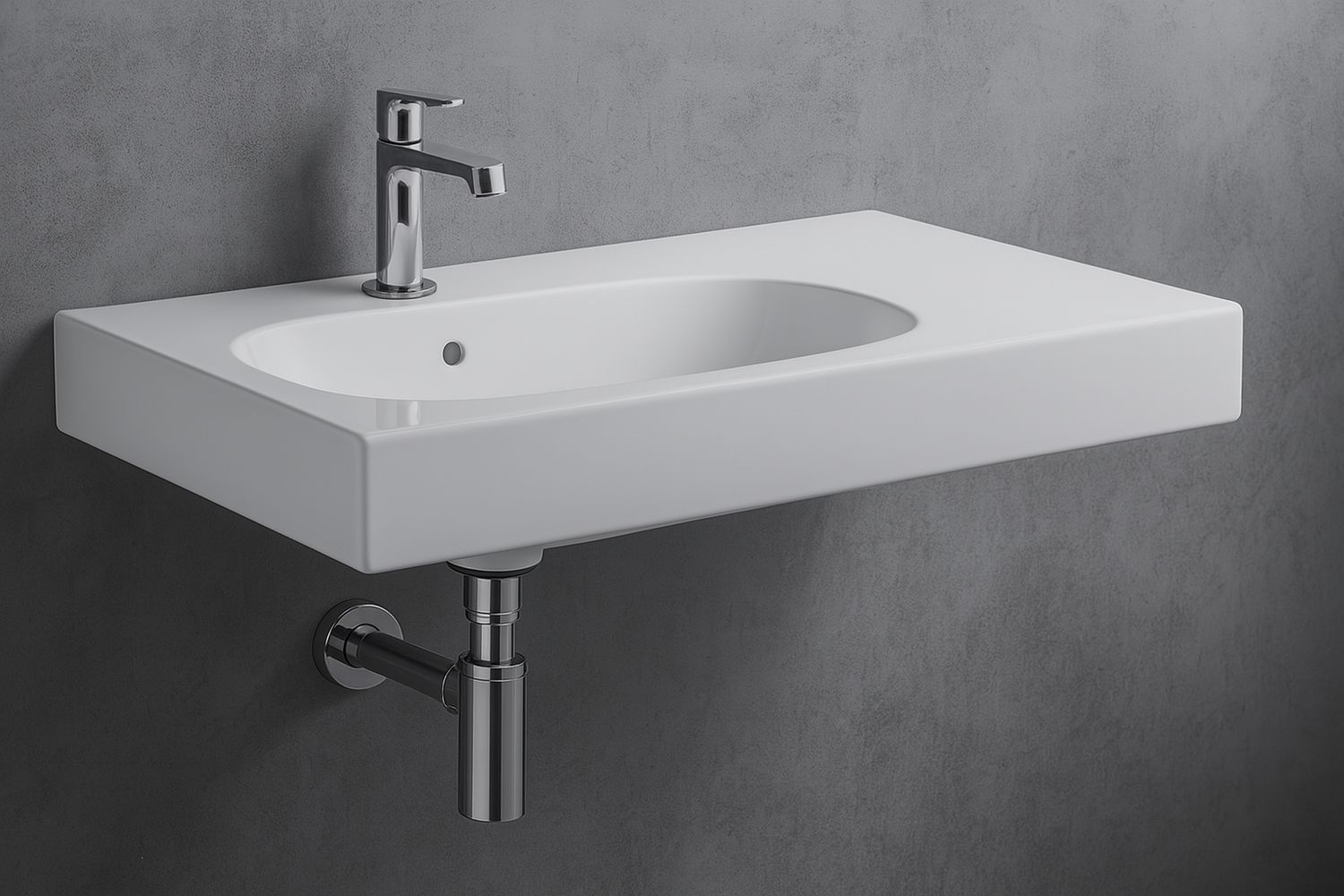 Geberit Citterio Washbasin 90 cm with Storage Space on the Right
