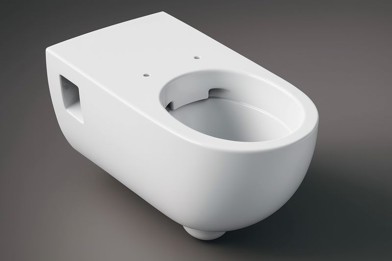 Cuvette suspendue à fond creux Geberit Selnova Comfort, rallongée, semi-carénée, Rimfree