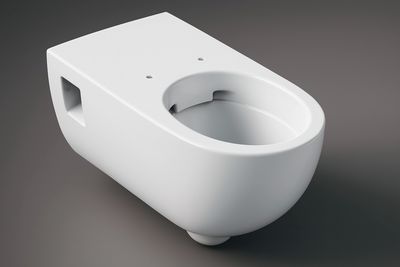 Geberit Selnova Comfort Wall-Hung Toilet Bowl, Extended, Semi-Shrouded, Rimfree