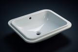 Vasque à encastrer par le dessous Geberit VariForm rectangulaire 58 x 49 cm avec trop-plein