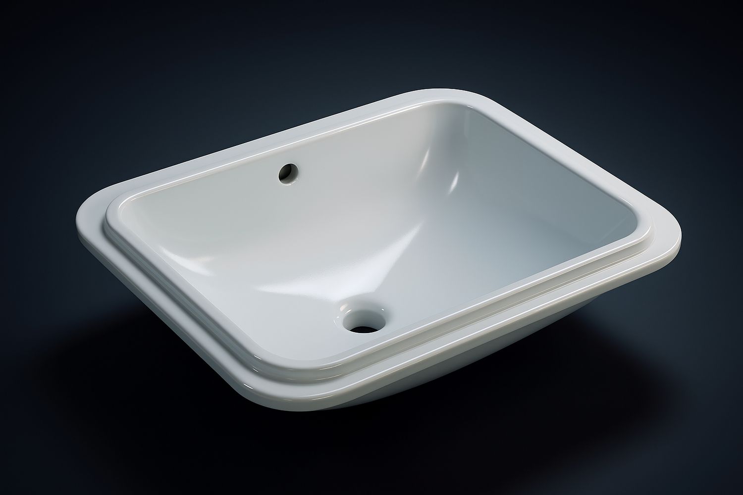 Vasque à encastrer par le dessous Geberit VariForm rectangulaire 58 x 49 cm avec trop-plein — vue 4