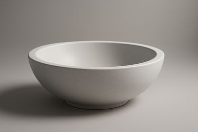 Bol à poser Bolero 44 cm granité blanc