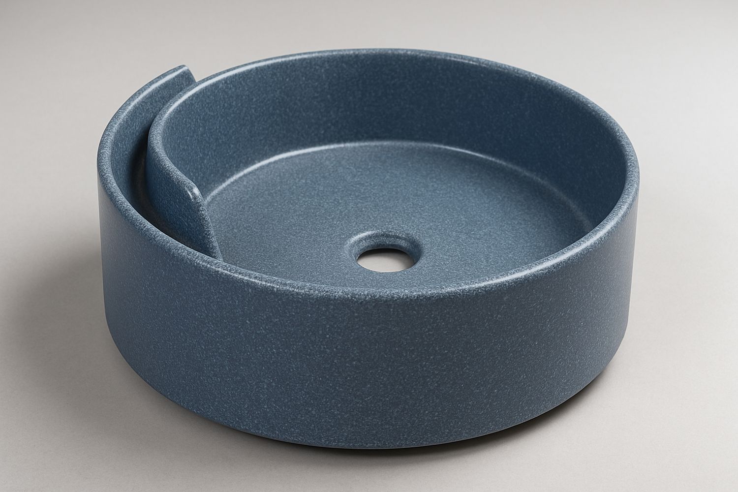 Bol à poser &quot;Arobase&quot; 40 cm granité gris