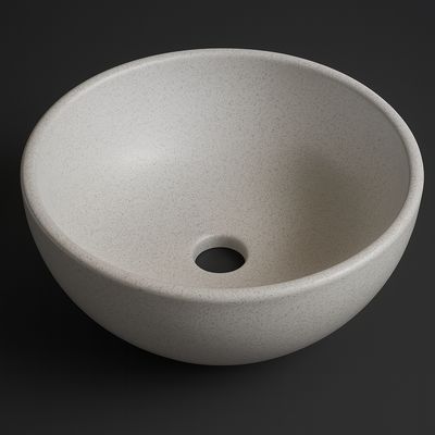 Bol à poser &quot;Invités&quot; 30 cm en granité blanc