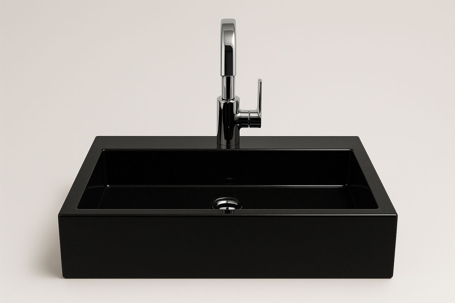 Vasque à poser Sinclair 64 cm en granité noir