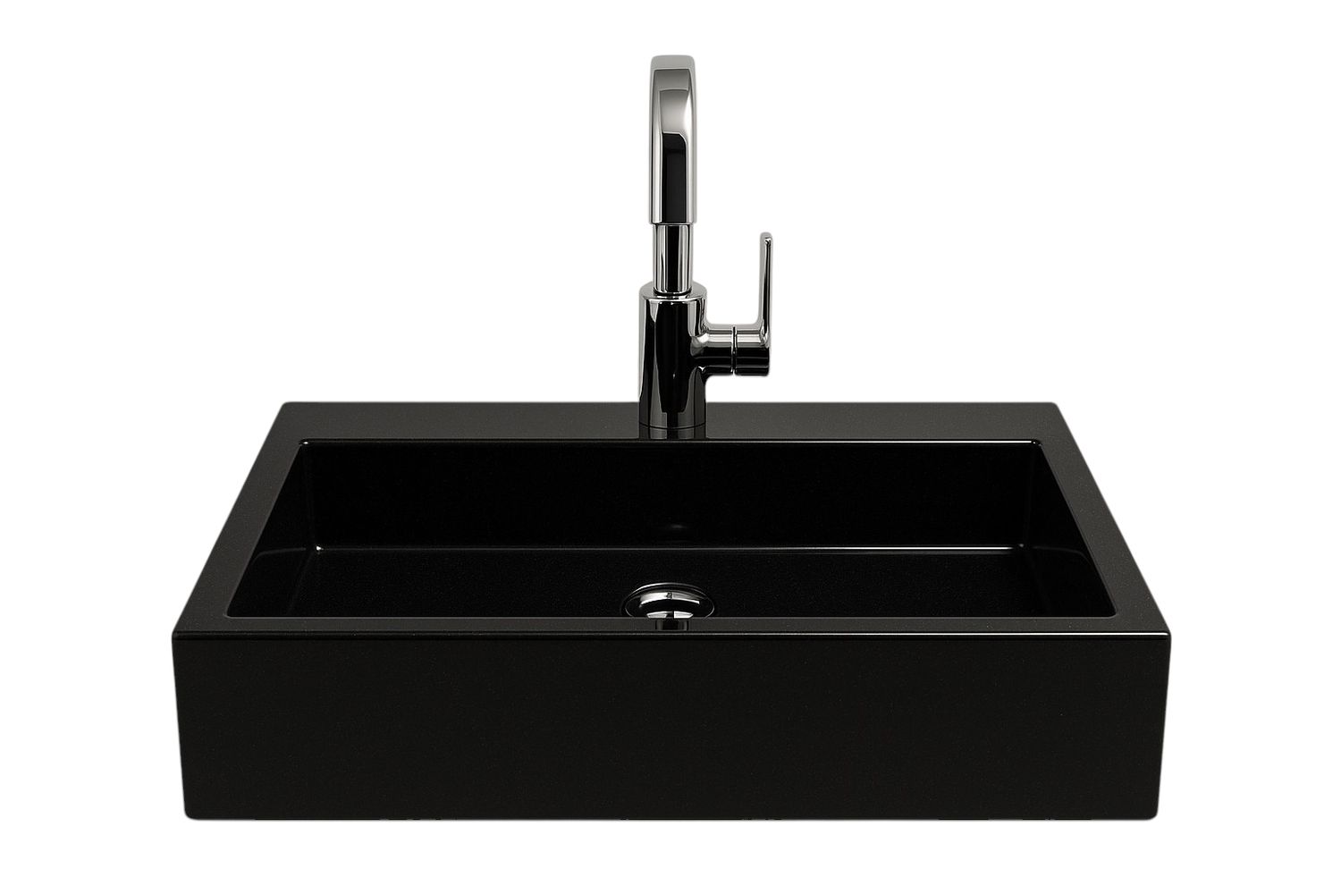 Vasque à poser Sinclair 64 cm en granité noir