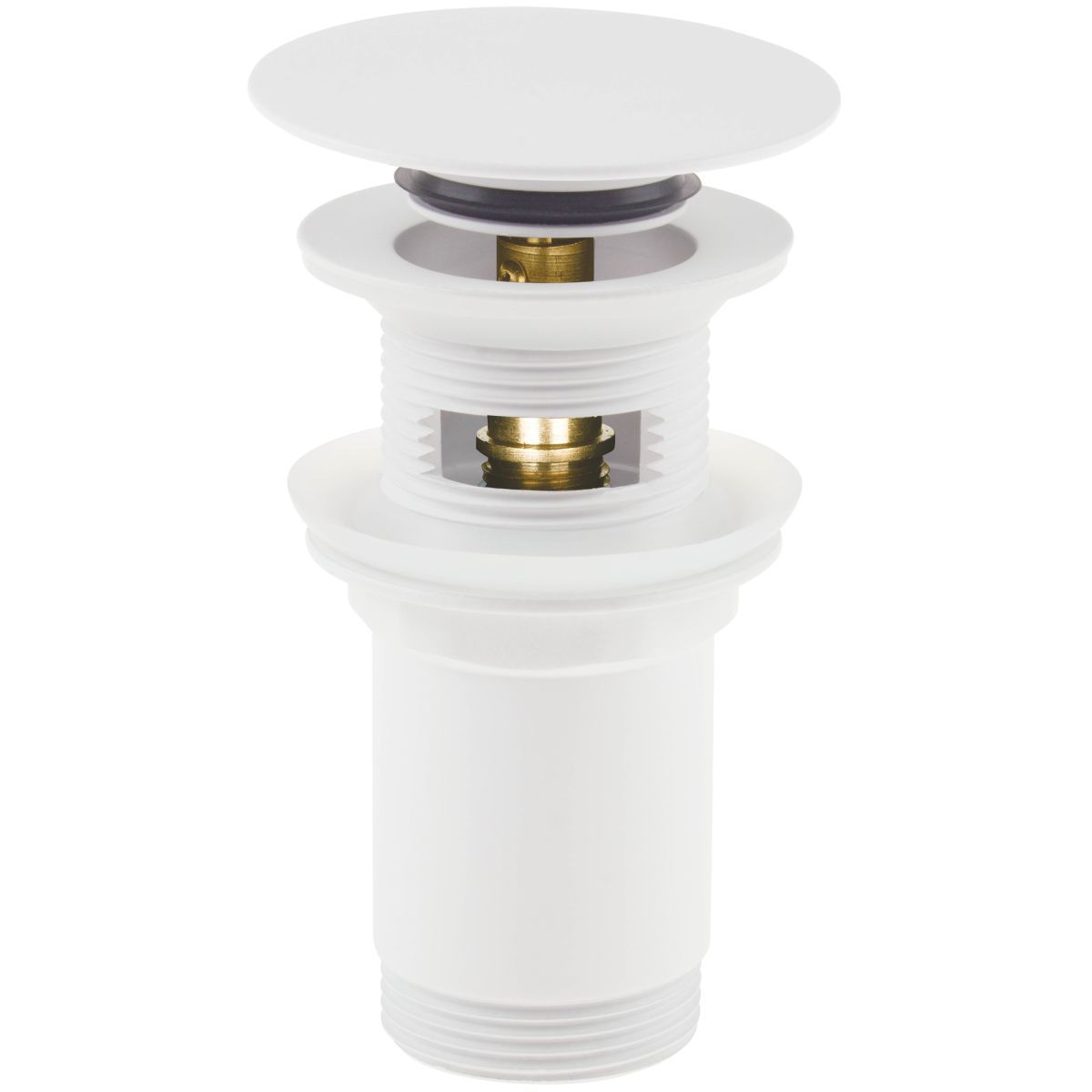 Deante Click-Clac Matte White Basin Waste
