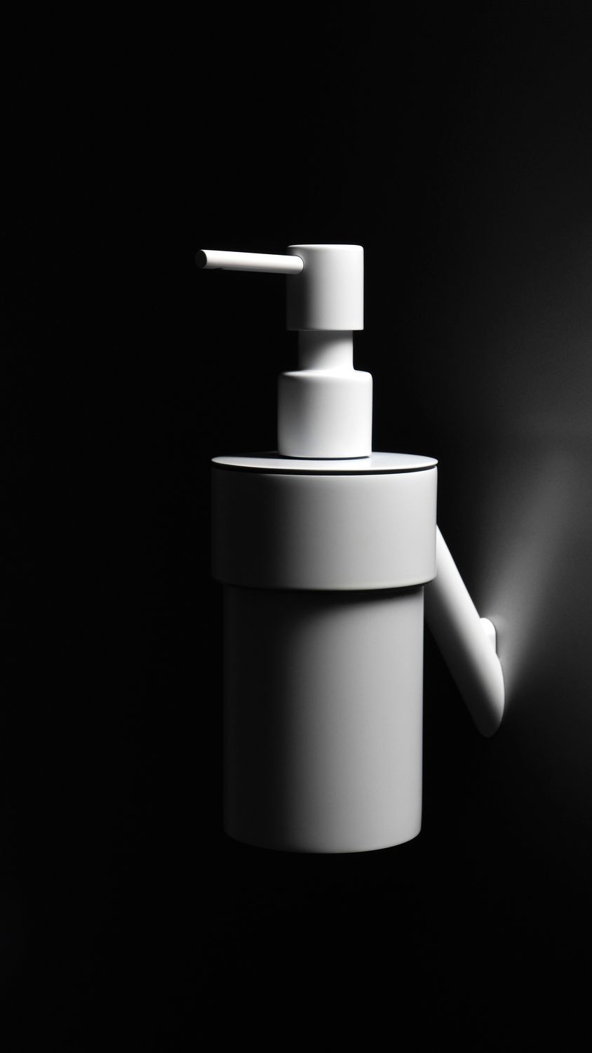 Deante Silia liquid soap dispenser in matte white