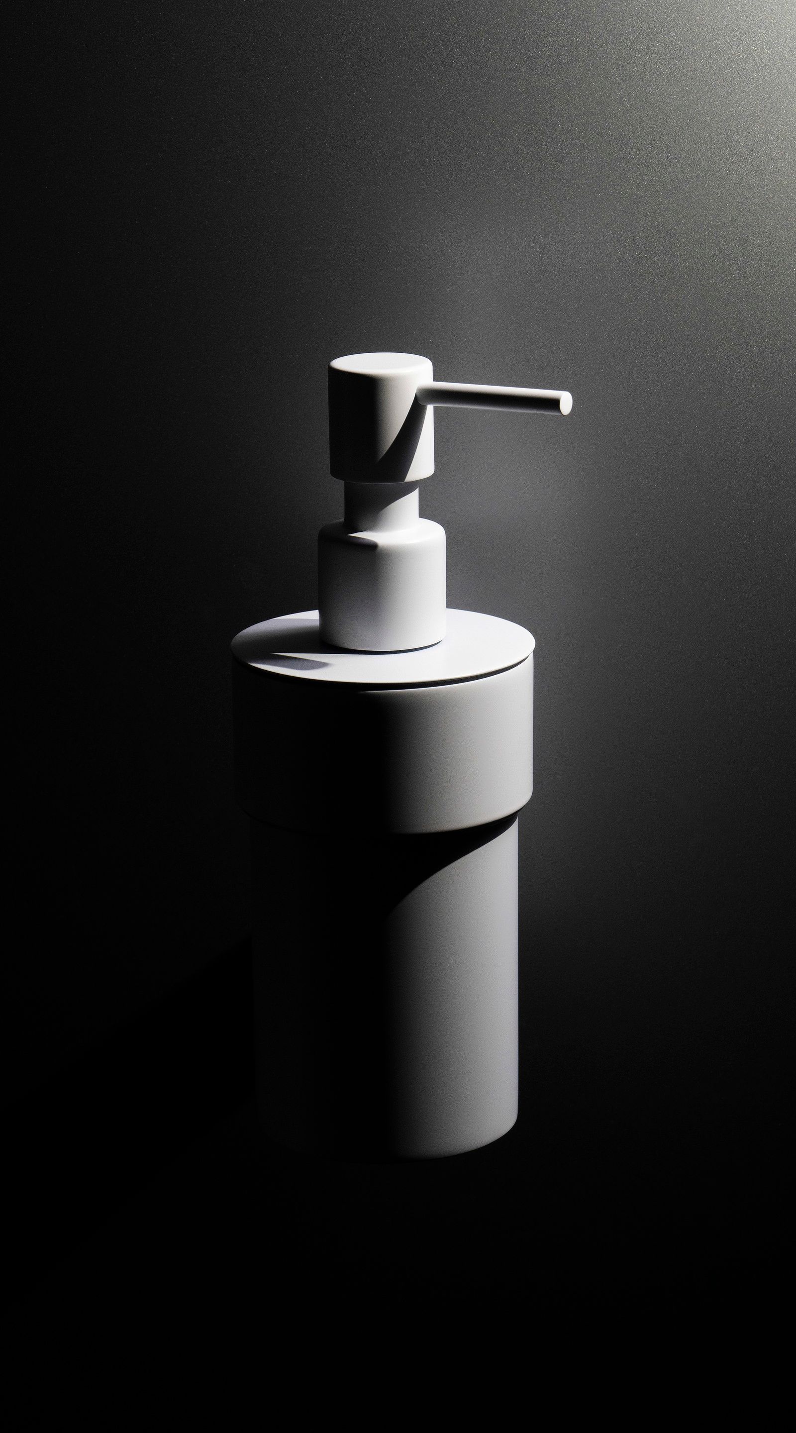 Distributeur de savon liquide Deante Silia en blanc mat - vue 3