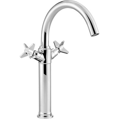 Raised washbasin mixer Deante Temisto 270 without waste in chrome