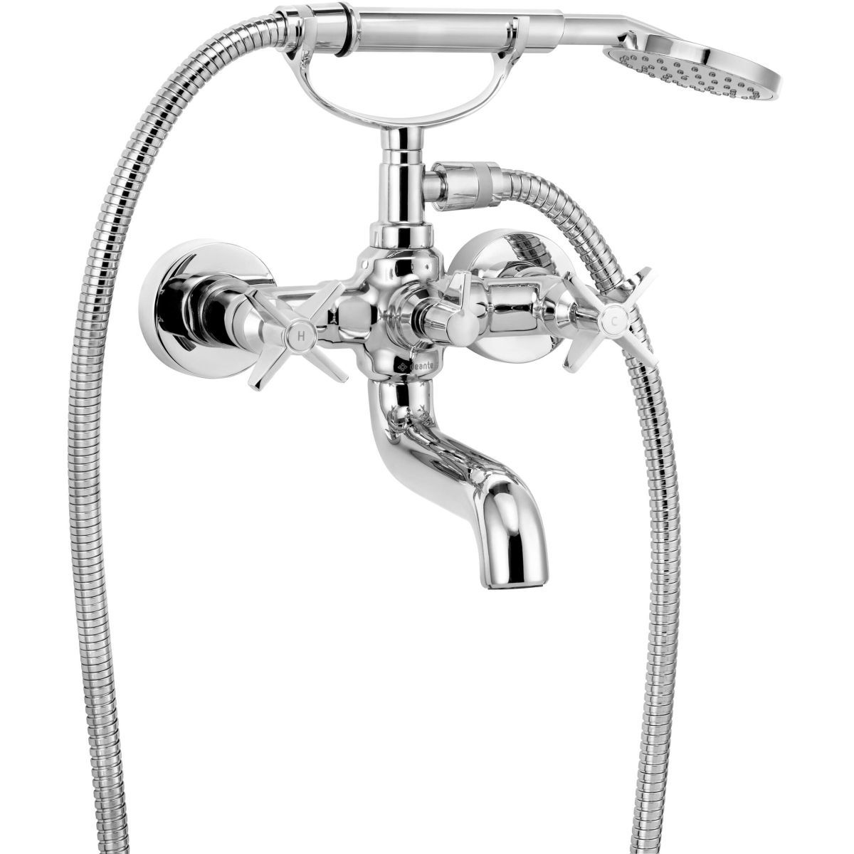 Deante Temisto Bath/Shower Mixer with Hose and Hand Shower in Chrome