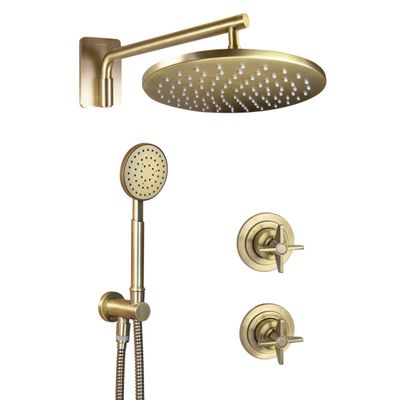 Ensemble de douche encastré Deante Temisto 250 en PVD laiton brossé