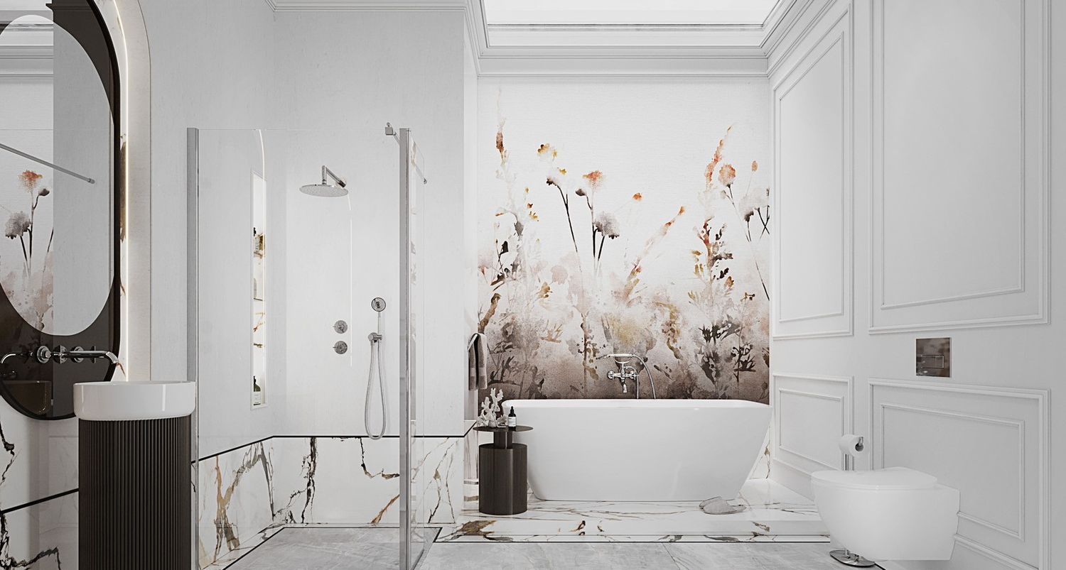 Mélangeur de bain / douche Deante Temisto avec flexible et douchette à main en chromé — vue 5