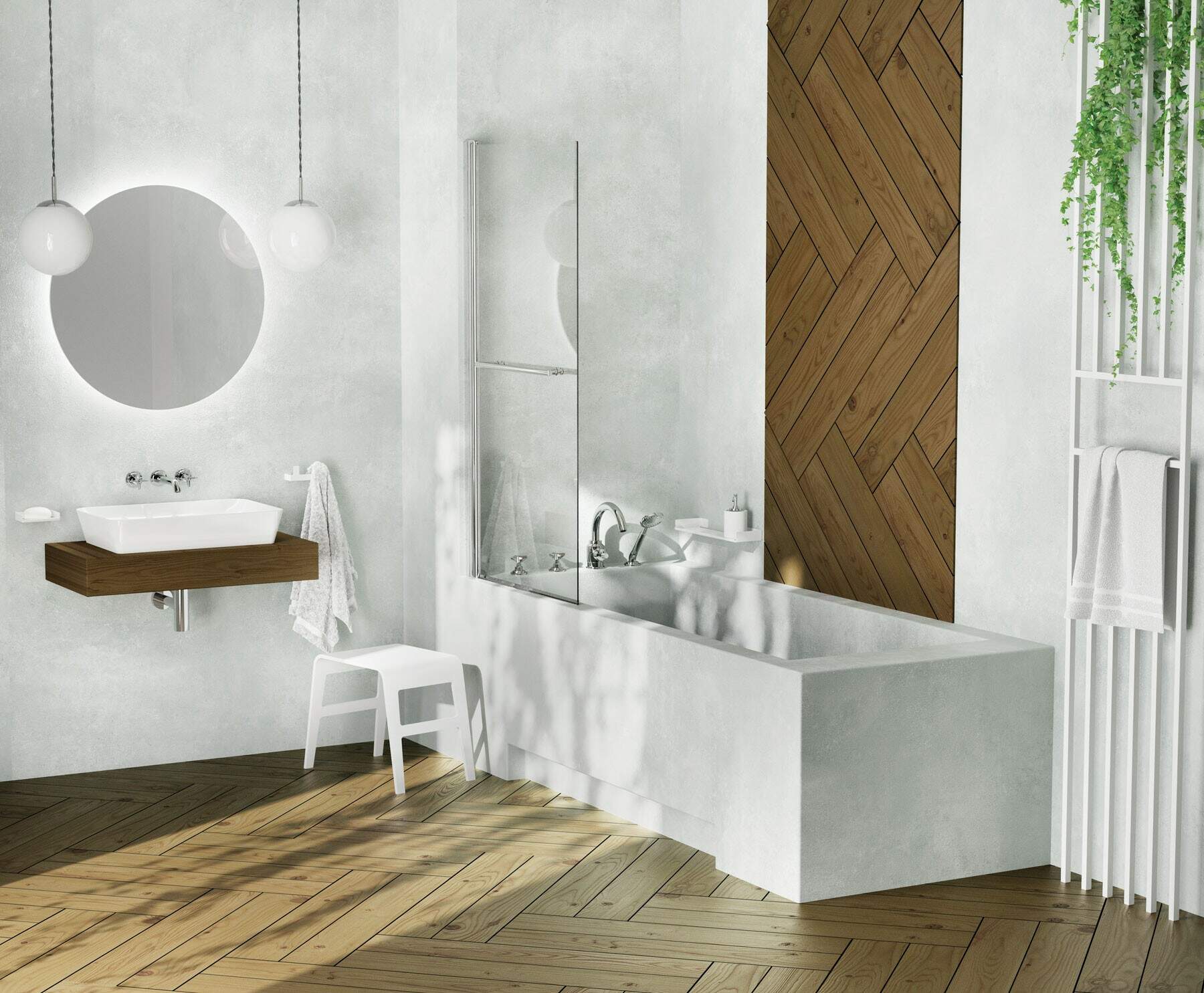 Mélangeur de lavabo 3 trous encastré Deante Temisto 193 mm sans bonde en chromé - vue 3