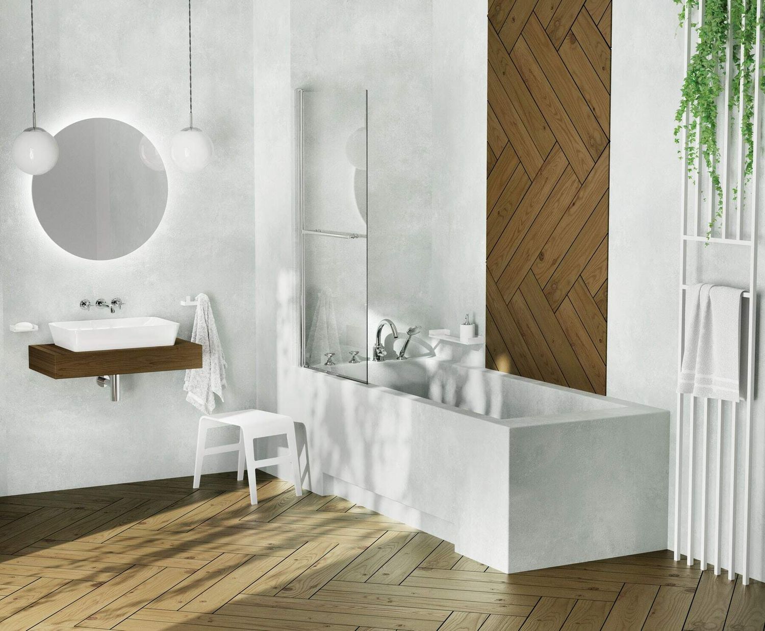 Mélangeur de lavabo 3 trous encastré Deante Temisto 193 mm sans bonde en chromé — vue 3