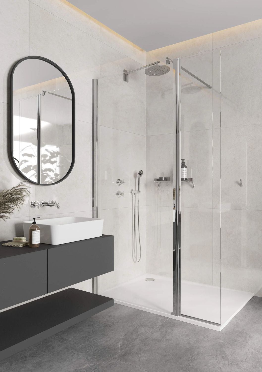 Deante Temisto 3-Hole Concealed Basin Mixer 193 mm without Waste in Chrome