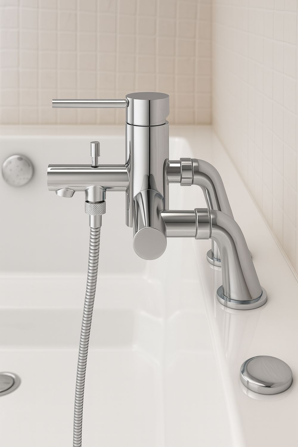 Shower Mixer Riser for Bathtub Spouts