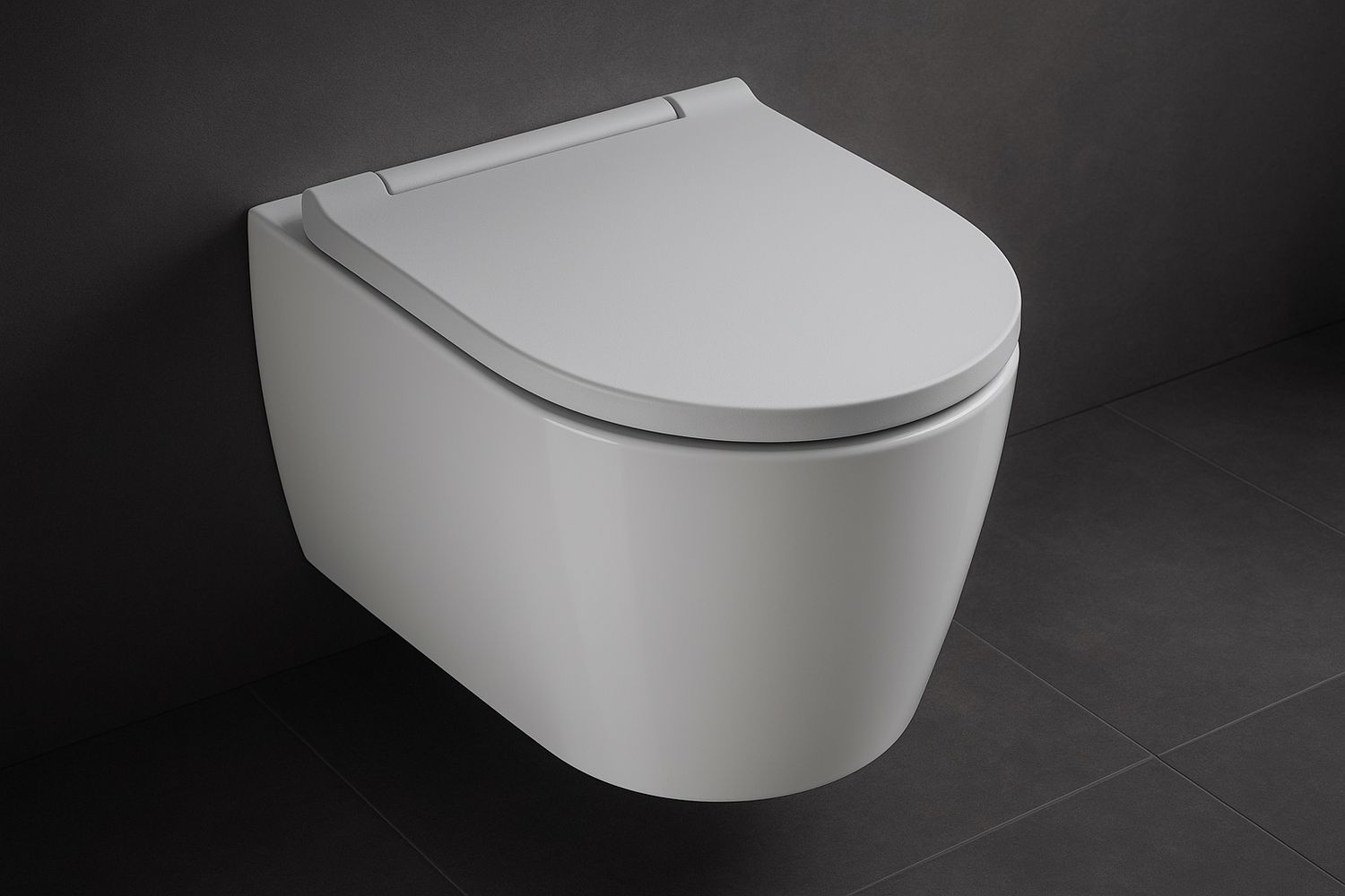 Geberit One Wall-Hung Toilet Pack with TurboFlush, Hidden Fixations, and Detachable Antibacterial Soft-Close Seat in White