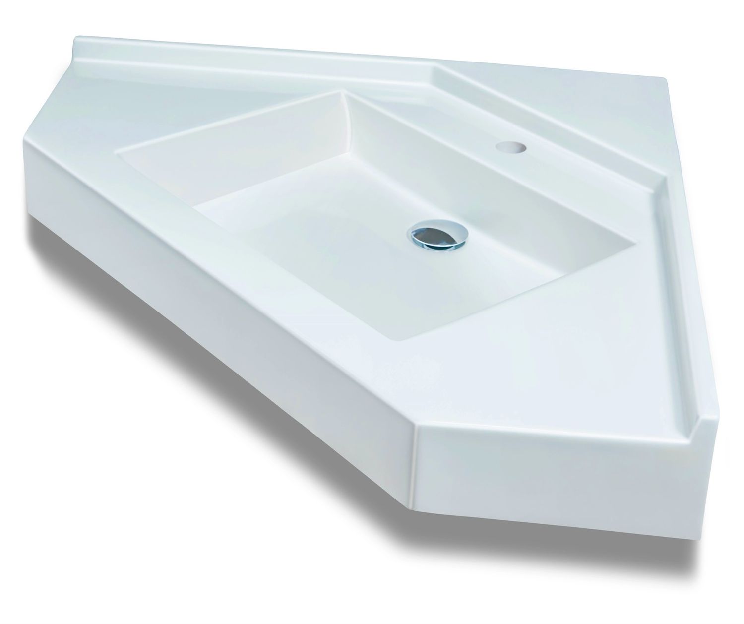 Vita 75 cm Corner Washbasin Plan