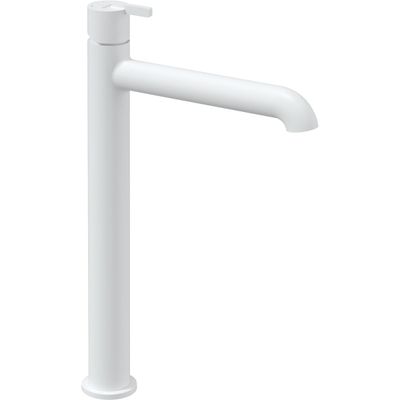 High-Rise Basin Mixer Deante Silia 265 without Waste in Matte White