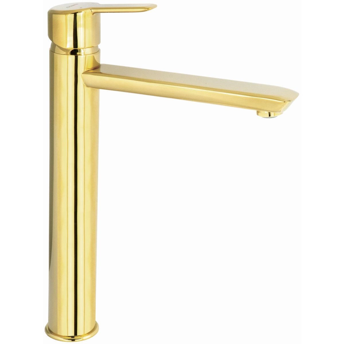 High Spout Basin Mixer Deante Arnika Without Waste in Polished Gold