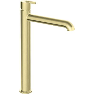 High-Height Basin Mixer Deante Silia 265 without Drain in Brushed Gold