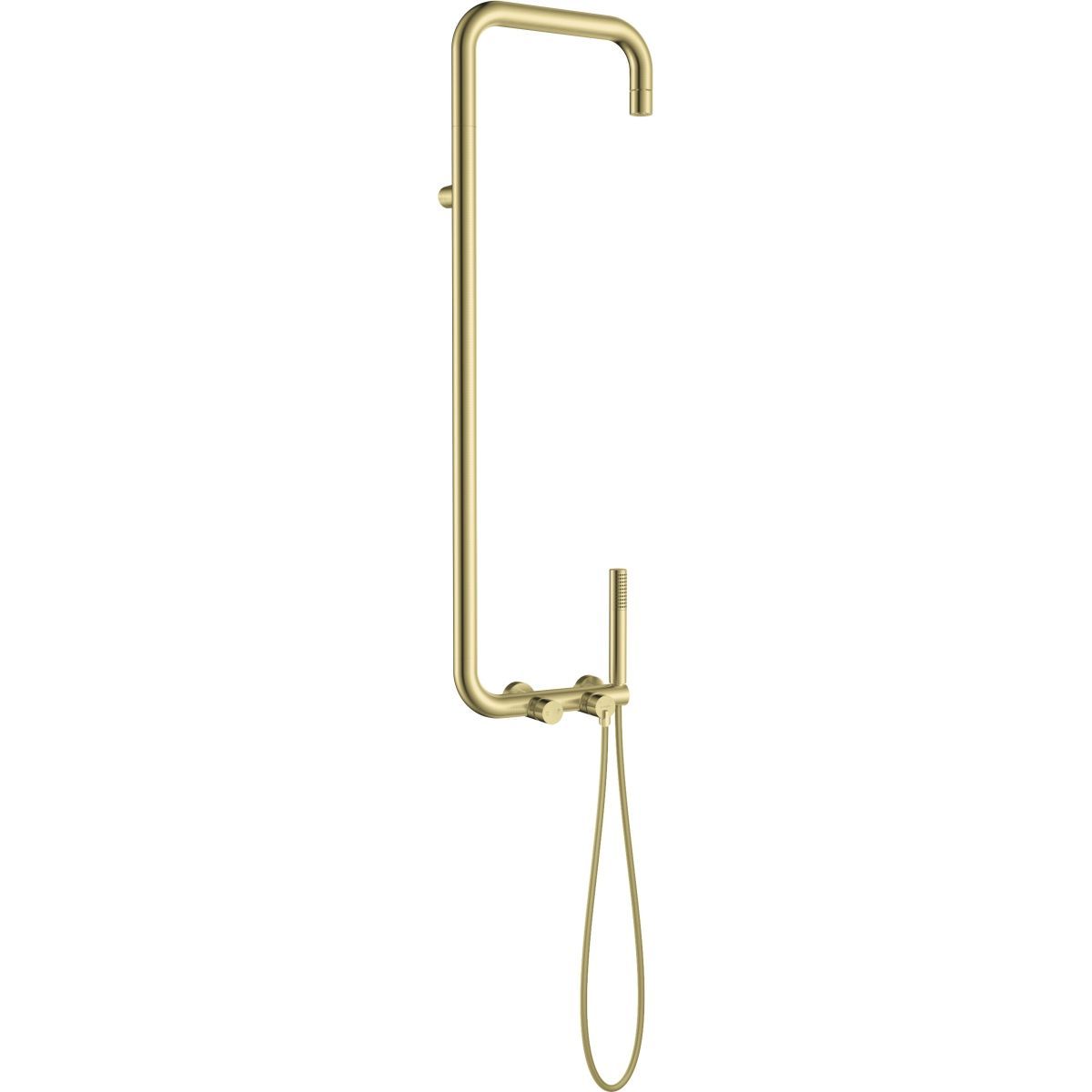 Shower Column Deante Silia with brushed gold PVD shower mixer