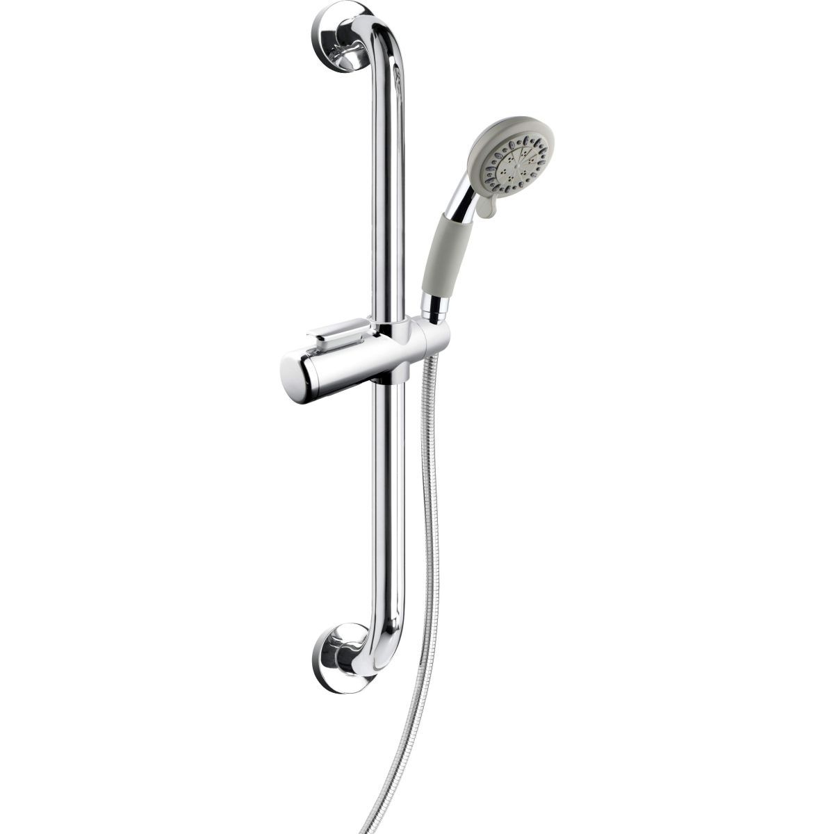 Deante Vital Shower Bar with Handheld Showerhead 3 Jets and Chrome Hose