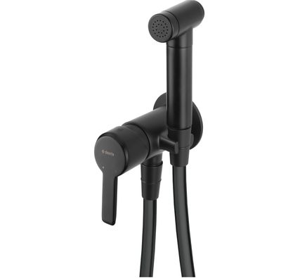 Hygienic WC Set with Built-in Mixer Deante Arnika in Matte Black with 120 cm Flexible