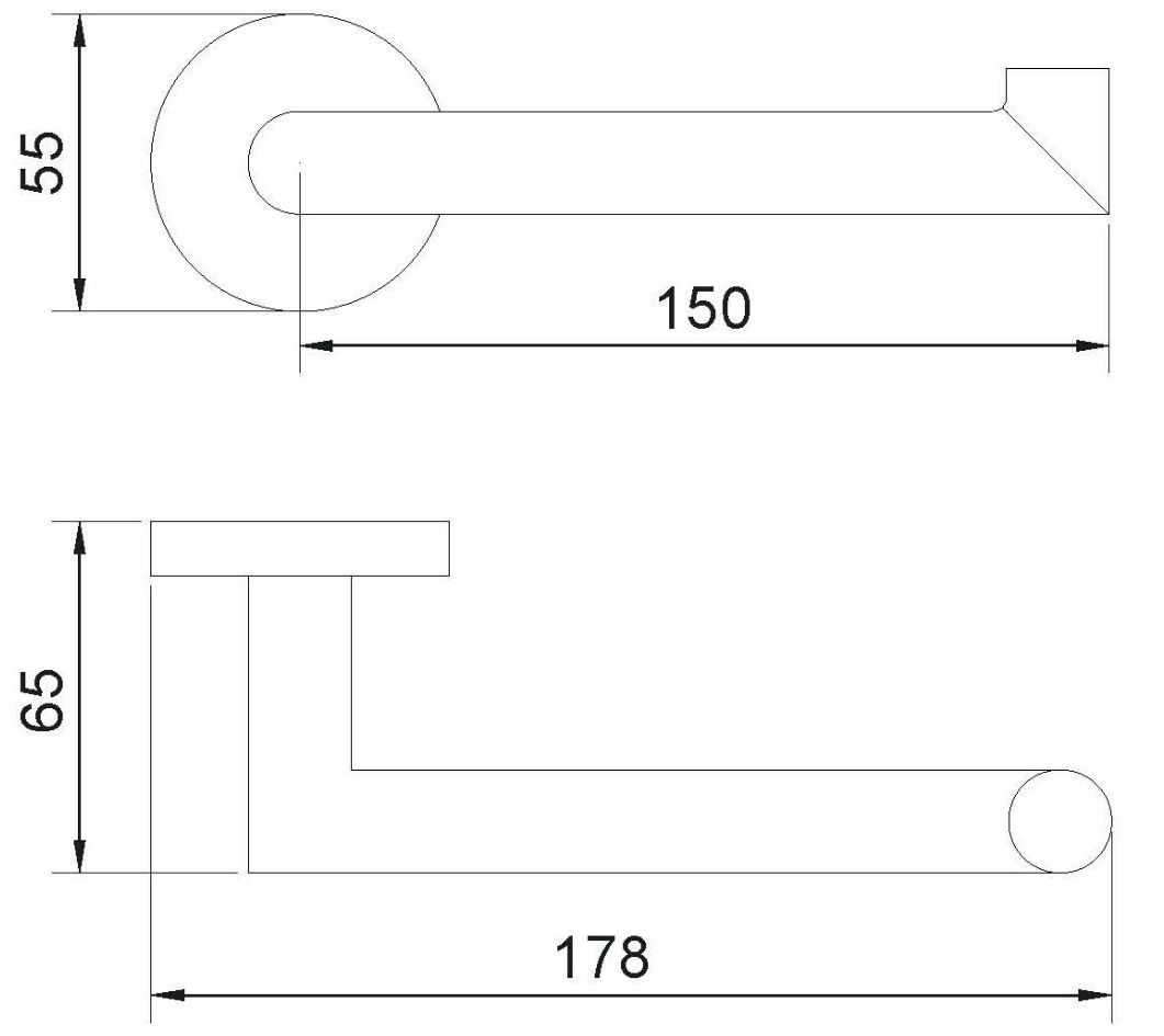 Porte-rouleau Nofer Niza en noir mat — vue 2