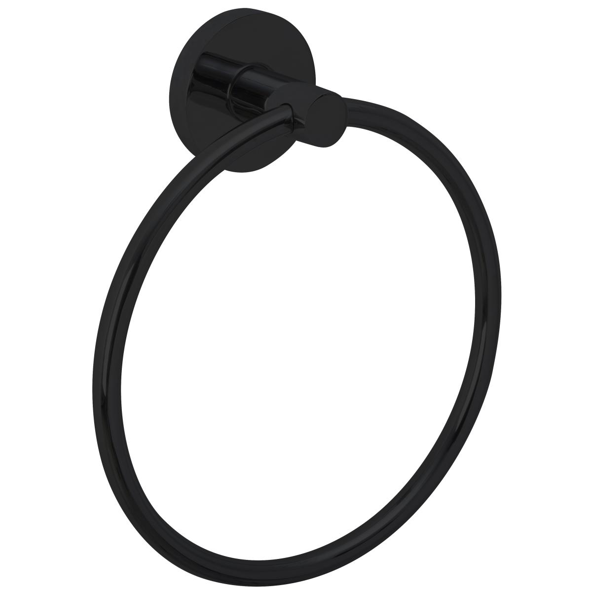 Anneau porte-serviette Nofer Niza en noir mat