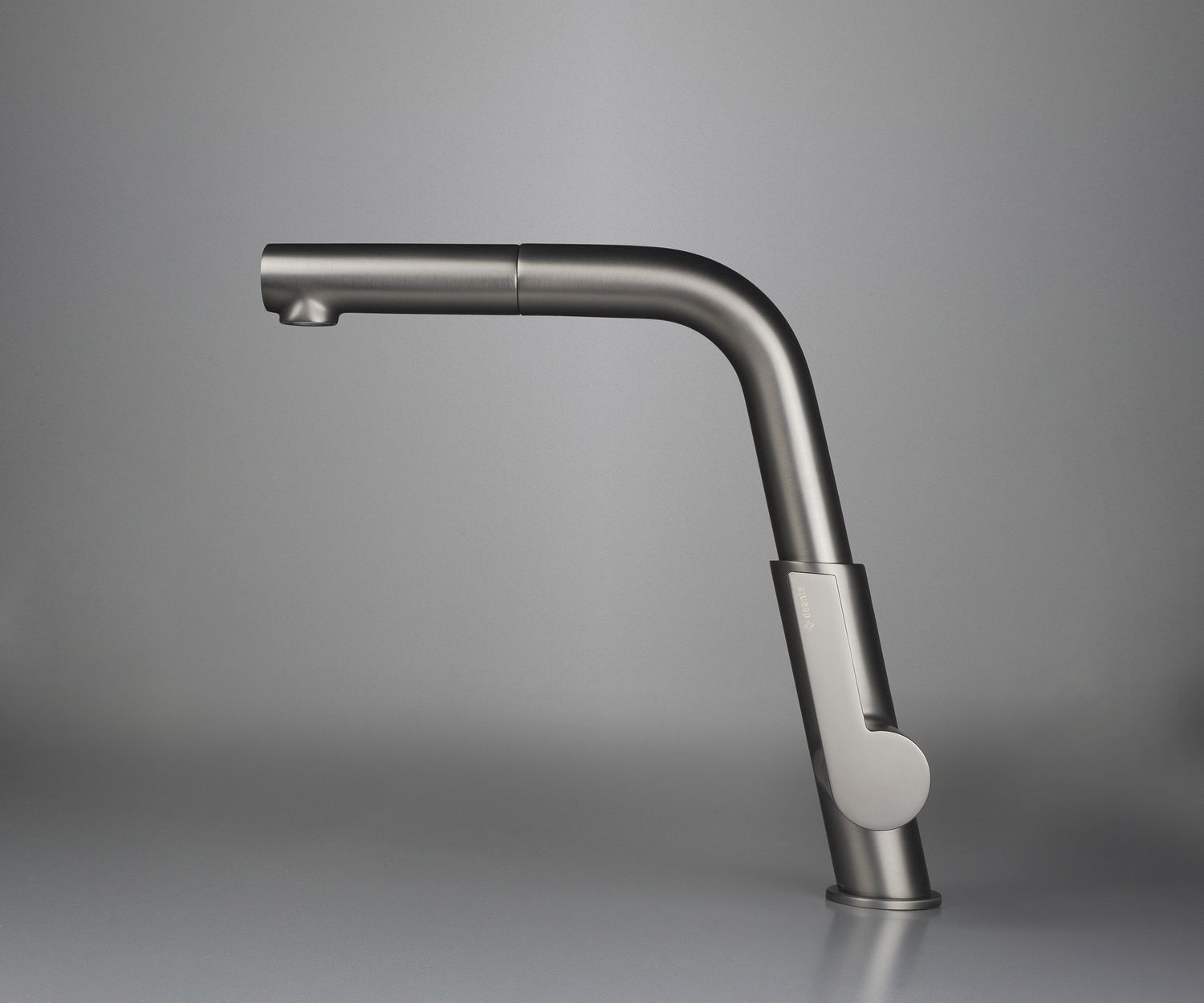 Deante Silia Kitchen Mixer Tap with Pull-Out Titanium Showerhead