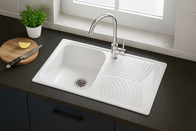 Viva 85 x 50 cm Built-in Kitchen Sink