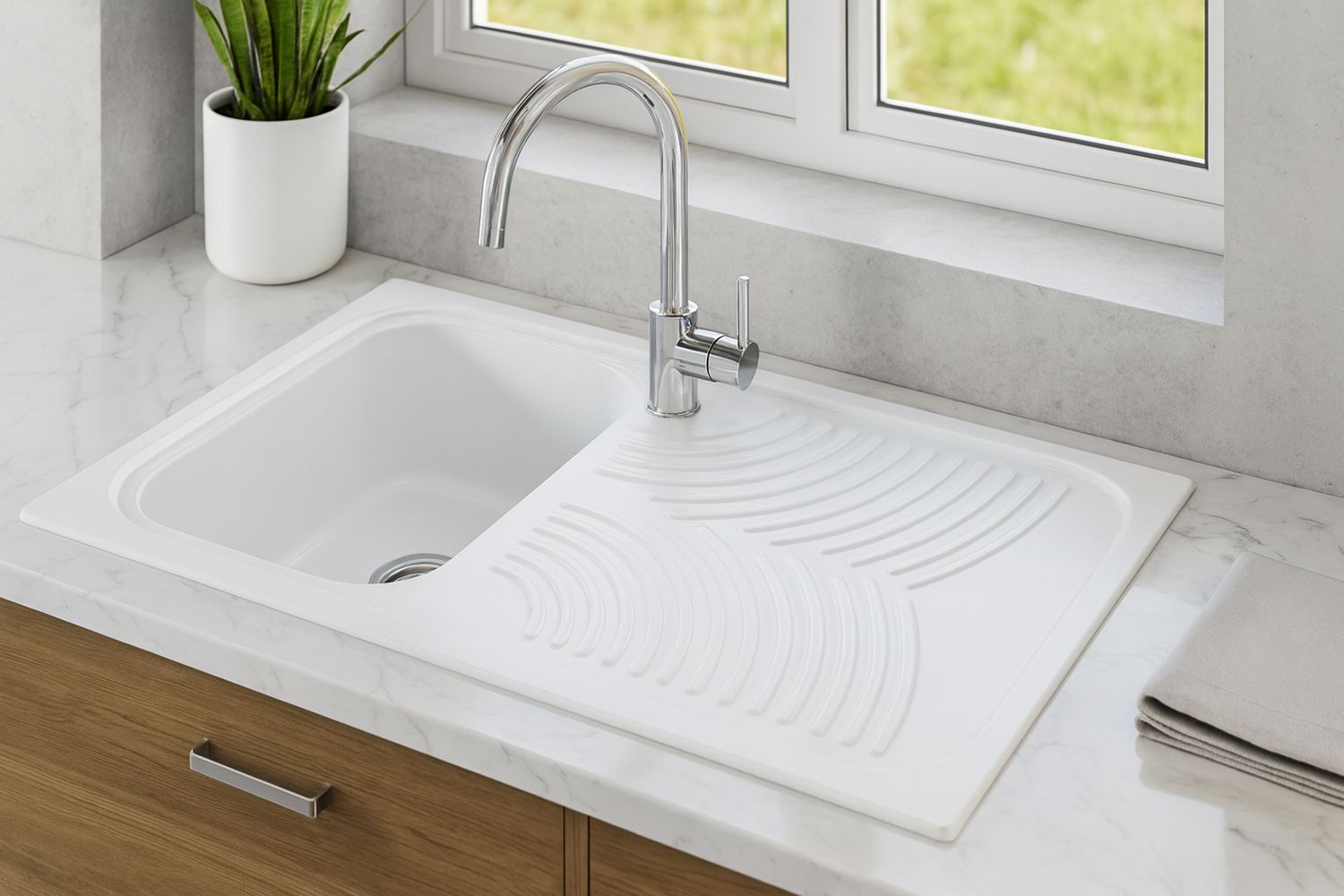 Rocky 80 x 50 cm Drop-in Kitchen Sink
