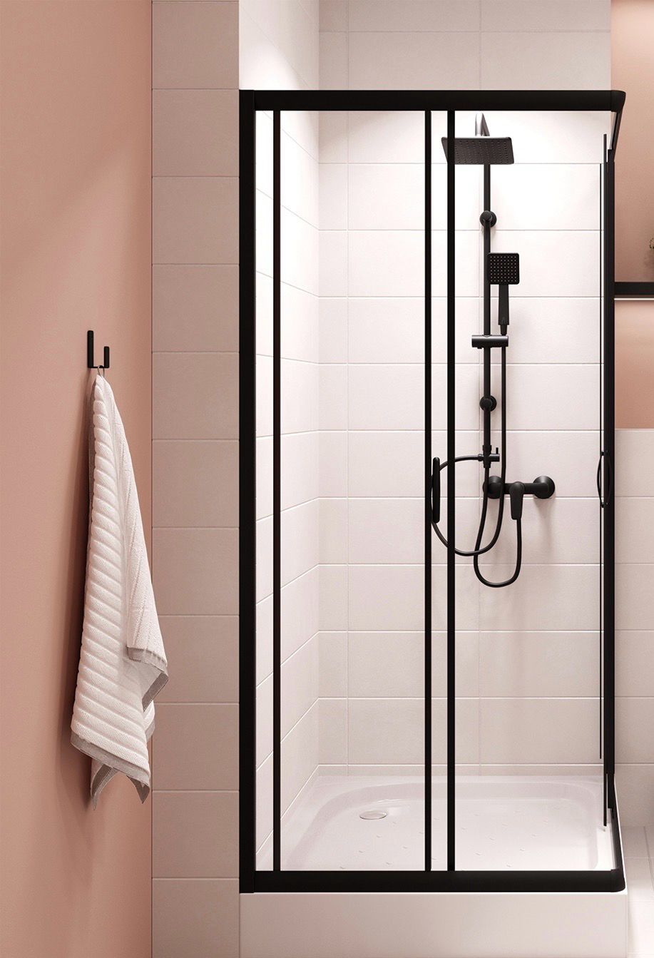 Colonne de douche Deante Boro 200 en noir mat — vue 2