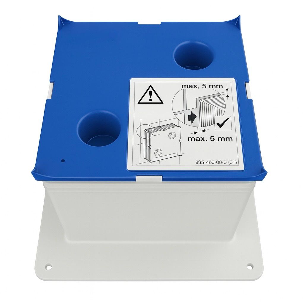 Geberit reservation housing for inspection hatch for electronically triggered urinal